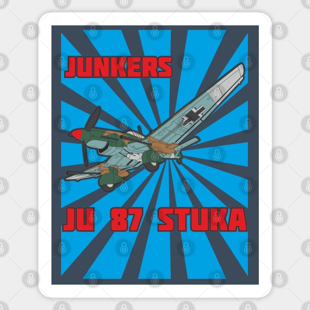 Ju 87 Stuka Sticker by FAawRay